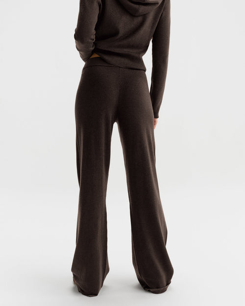 Adanola Knit Straight Leg Trousers - Coffee Bean