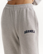 Classic Varsity Straight Leg Sweatpants - Heather Grey/Navy Blue