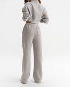 Classic Varsity Straight Leg Sweatpants - Heather Grey/Navy Blue