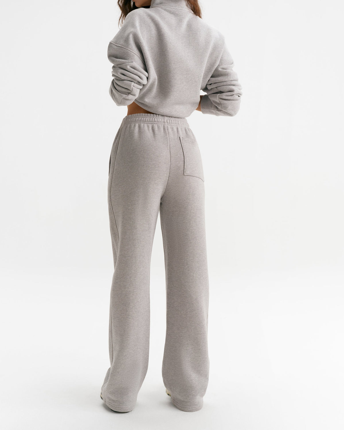 Classic Varsity Straight Leg Sweatpants - Heather Grey/Navy Blue