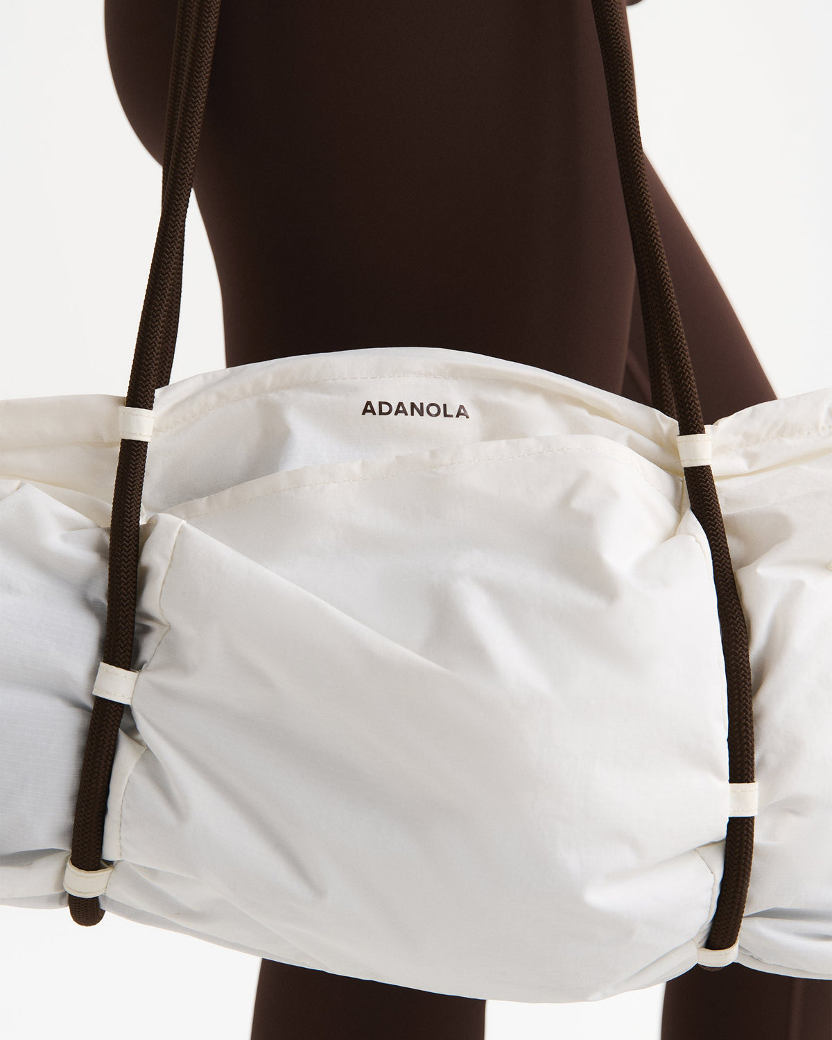 Large Rope Ripstop Bag - Marshmallow White/Coffee Bean