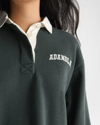 Varsity Oversized Rugby Top - Sea Green