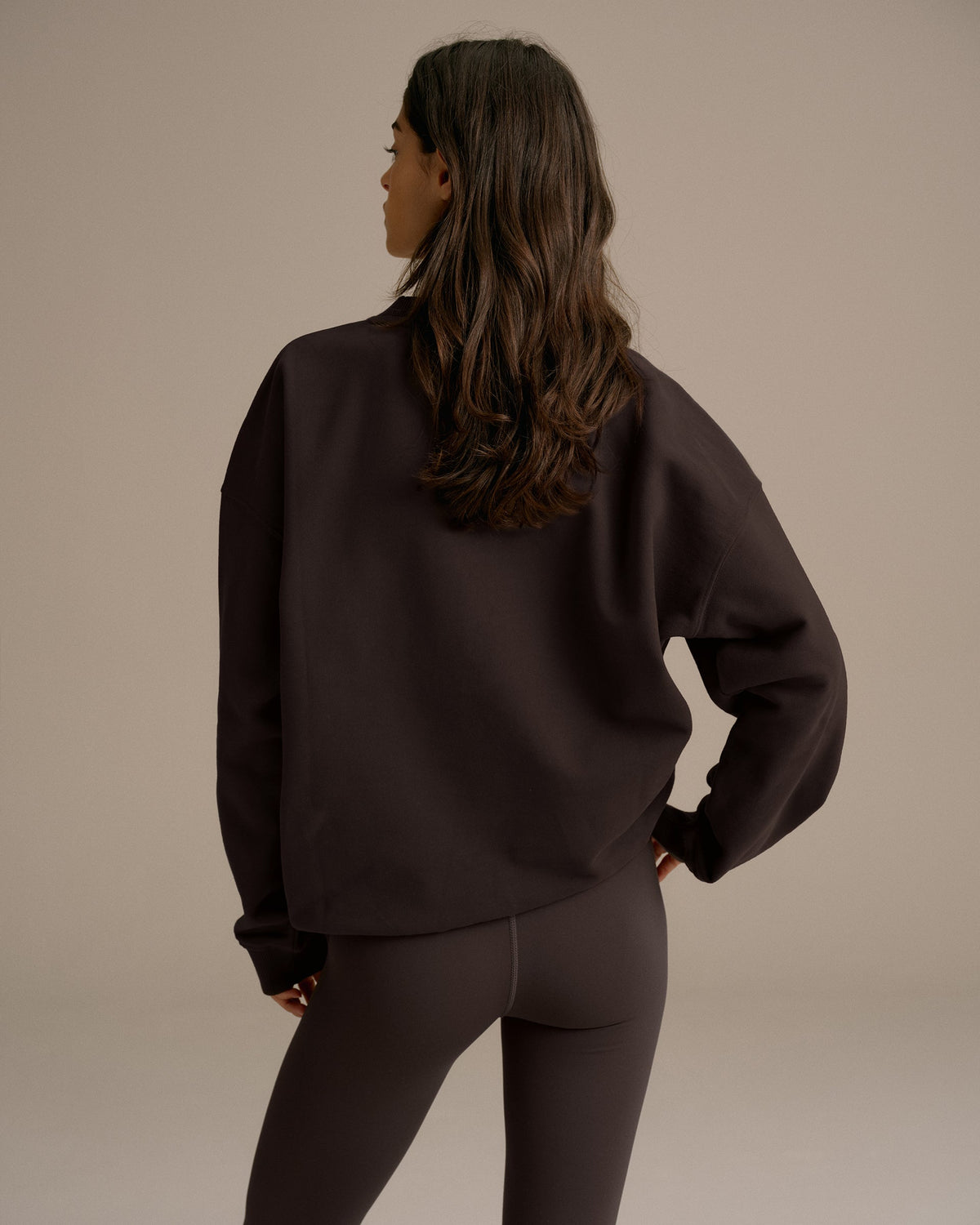 Oversized Sweatshirt - Coffee Bean